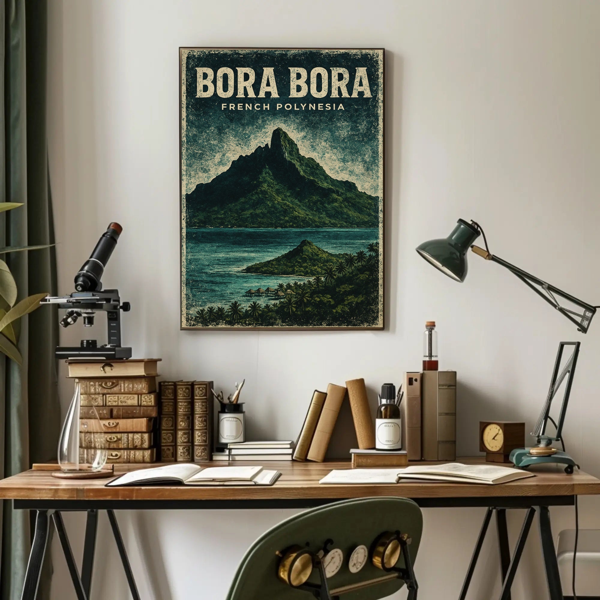 Bora Bora Scenic Island Vintage Travel Poster PosterGoat