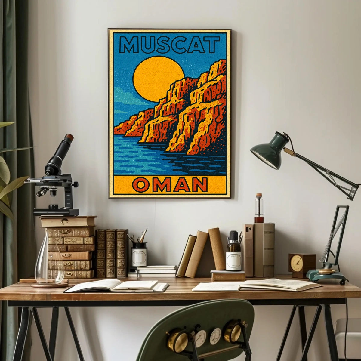 Muscat, Oman Scenic Travel Poster