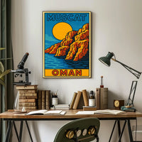 Muscat, Oman Scenic Travel Poster