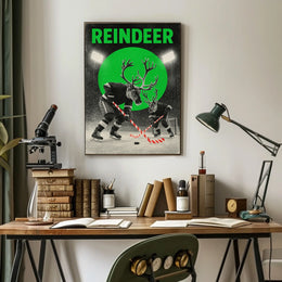 Reindeer Hockey Showdown Poster
