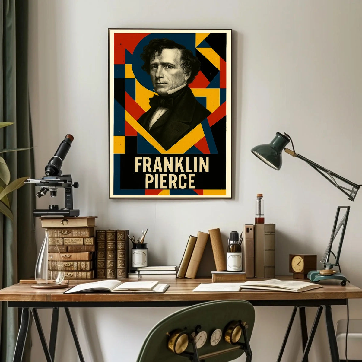 Franklin Pierce 14th President of the United States Abstract Pop Poster