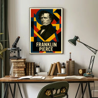 Franklin Pierce 14th President of the United States Abstract Pop Poster