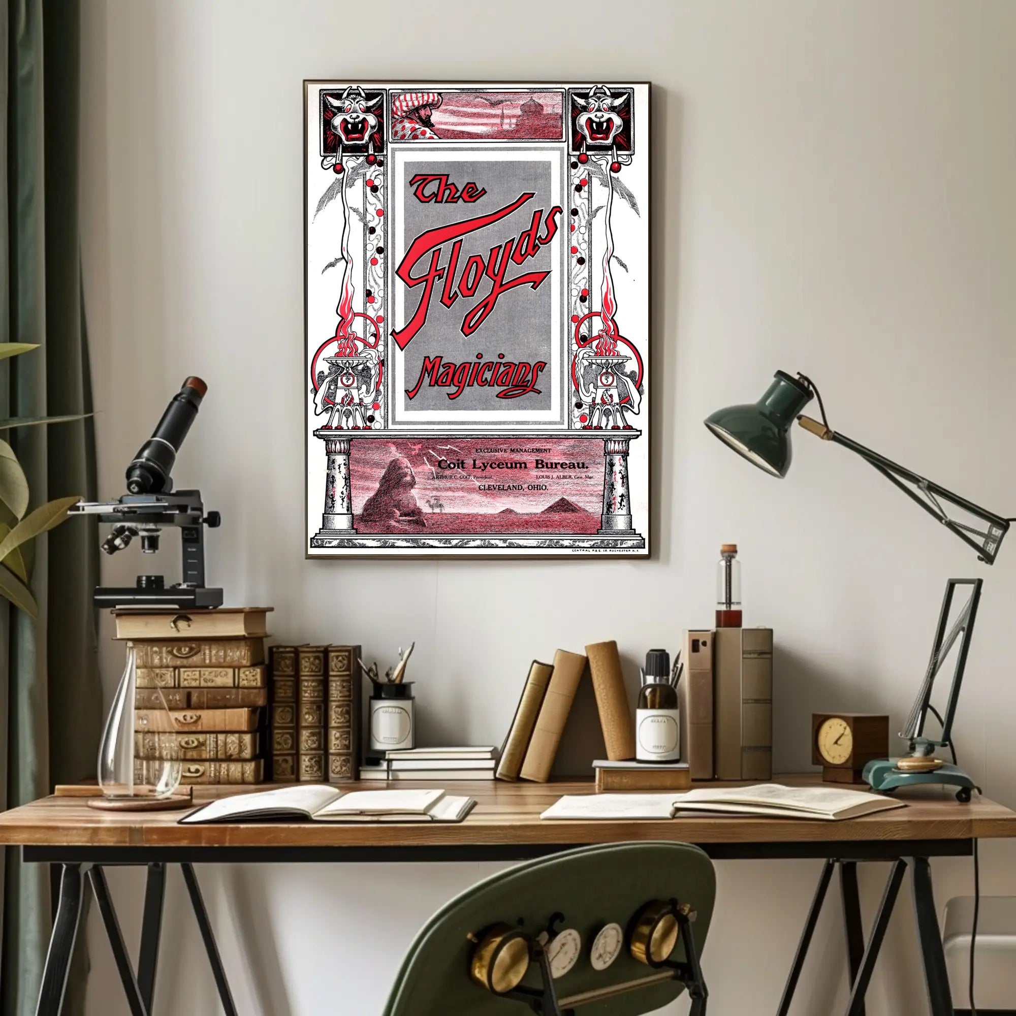 The Floyds Magic Show Art Nouveau Cultural Poster