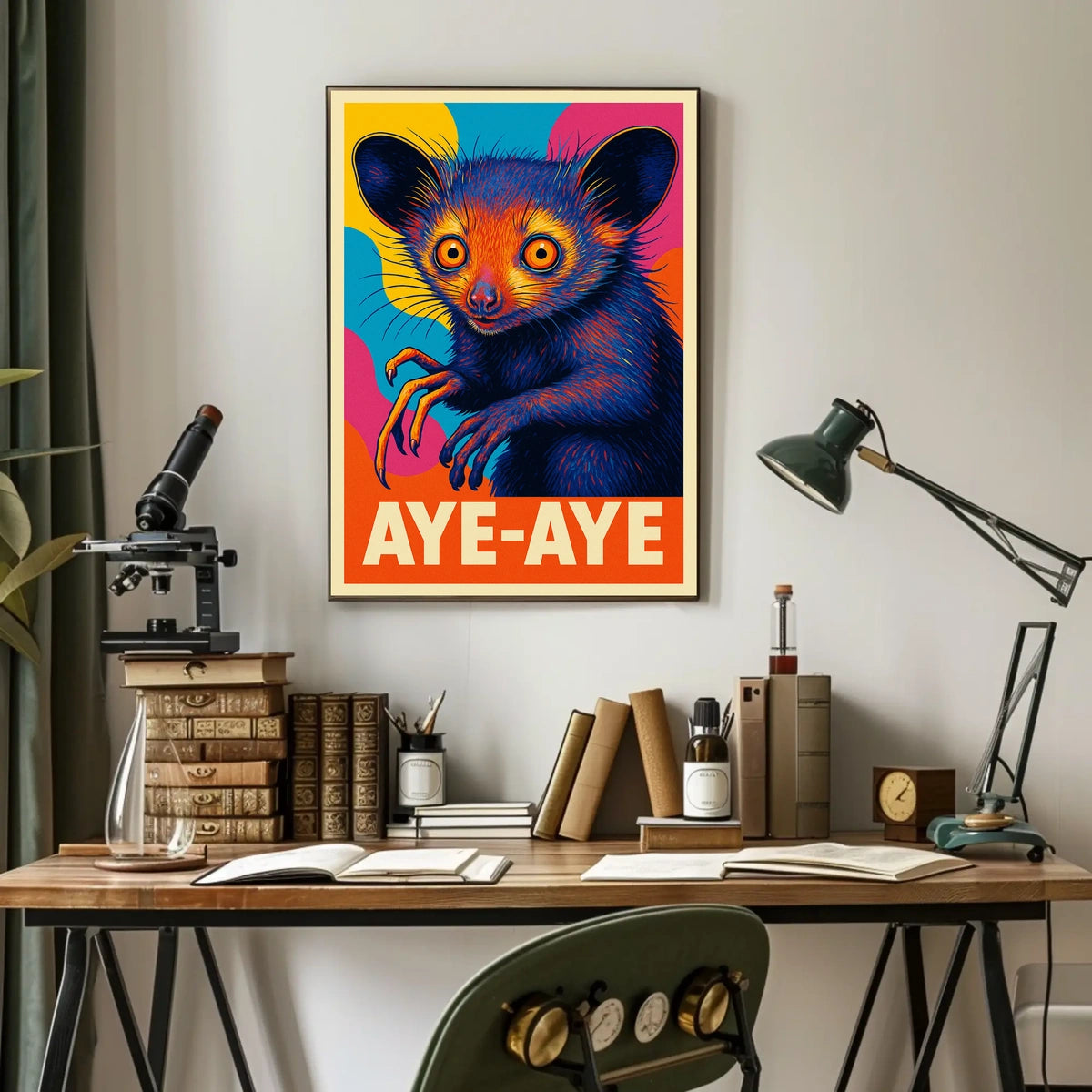 Aye-Aye Illustration Poster