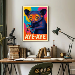 Aye-Aye Illustration Poster