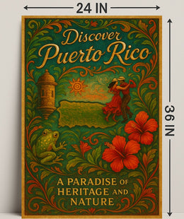 Discover Puerto Rico Vintage Poster Art PosterGoat