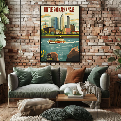Little Rock Arkansas Vintage Poster