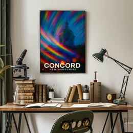 Concord Cityscape Vibrant Impressionism Chic Poster