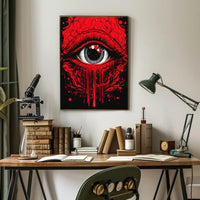 Surreal Eye and Abstract Forms Art Poster