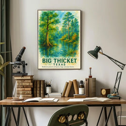 Big Thicket Texas Watercolor Nature Poster Art