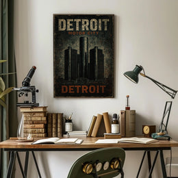 Detroit Motor City Poster