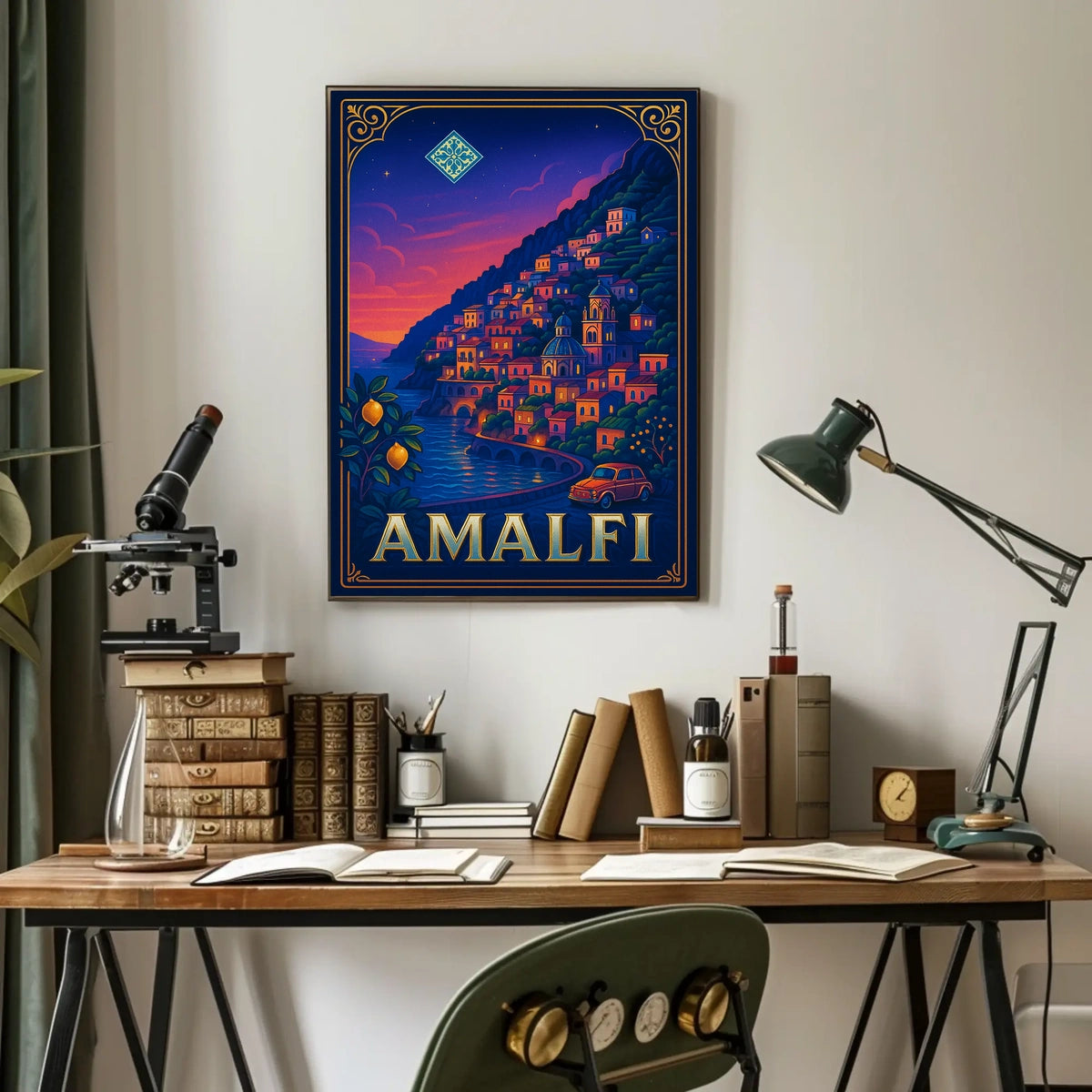Amalfi Coast Sunset Poster