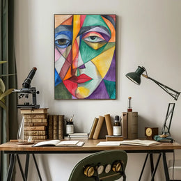 Vibrant Abstract Cityscape Art Poster