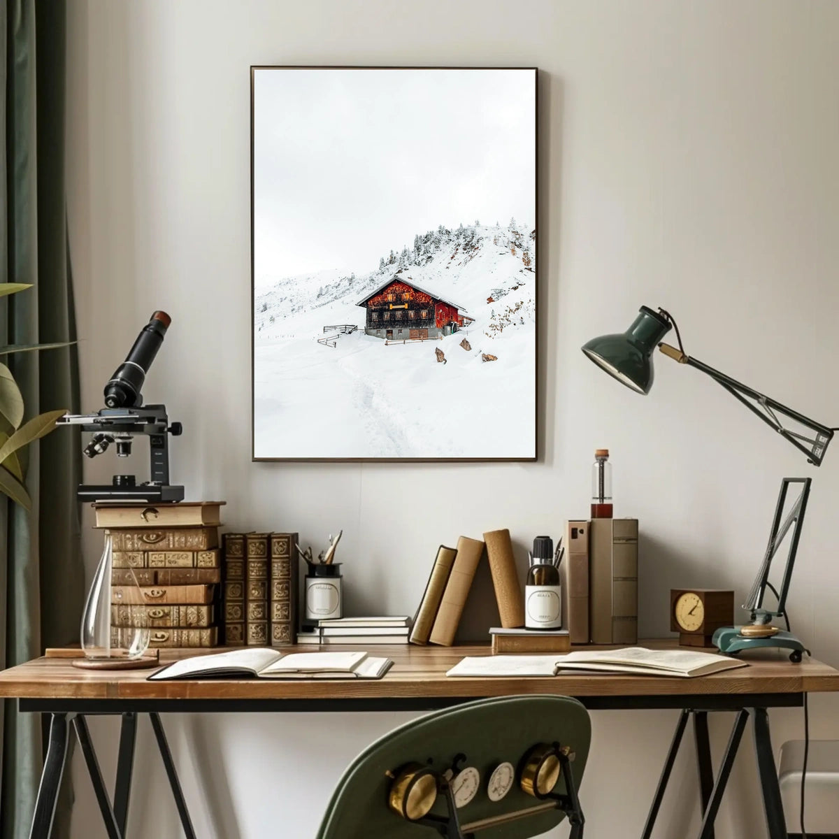 Cabin in Snowy Mountains National Park Poster