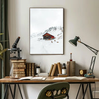 Cabin in Snowy Mountains National Park Poster