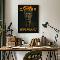 Jimmy Carter 39th President of the United States Techno Schematic Poster