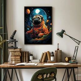 Cosmic Pug Adventure Poster