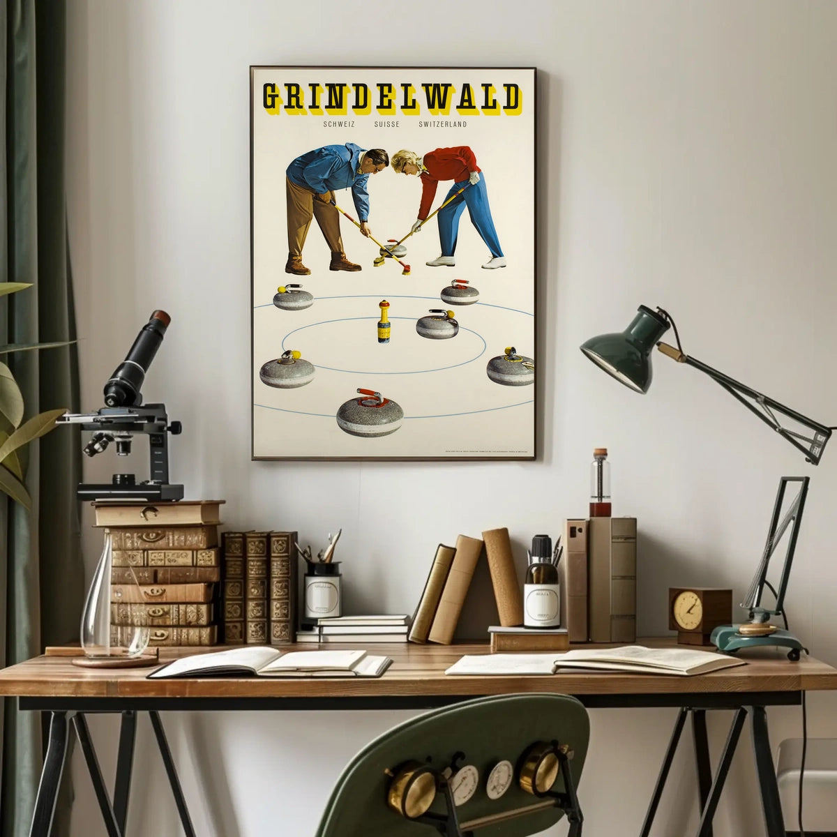 Grindelwald Curling Poster