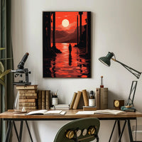 Sunset Reflection Poster