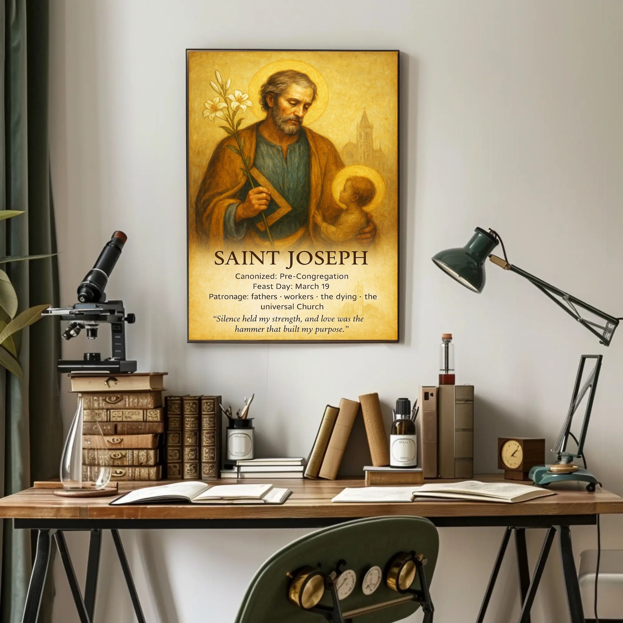 Saint Joseph Patron of Fathers and Workers Poster PosterGoat