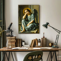 Contemplative Angel Poster