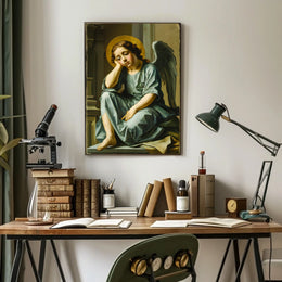Contemplative Angel Poster