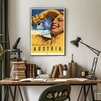 Austria Winter Sports Travel Poster PosterGoat