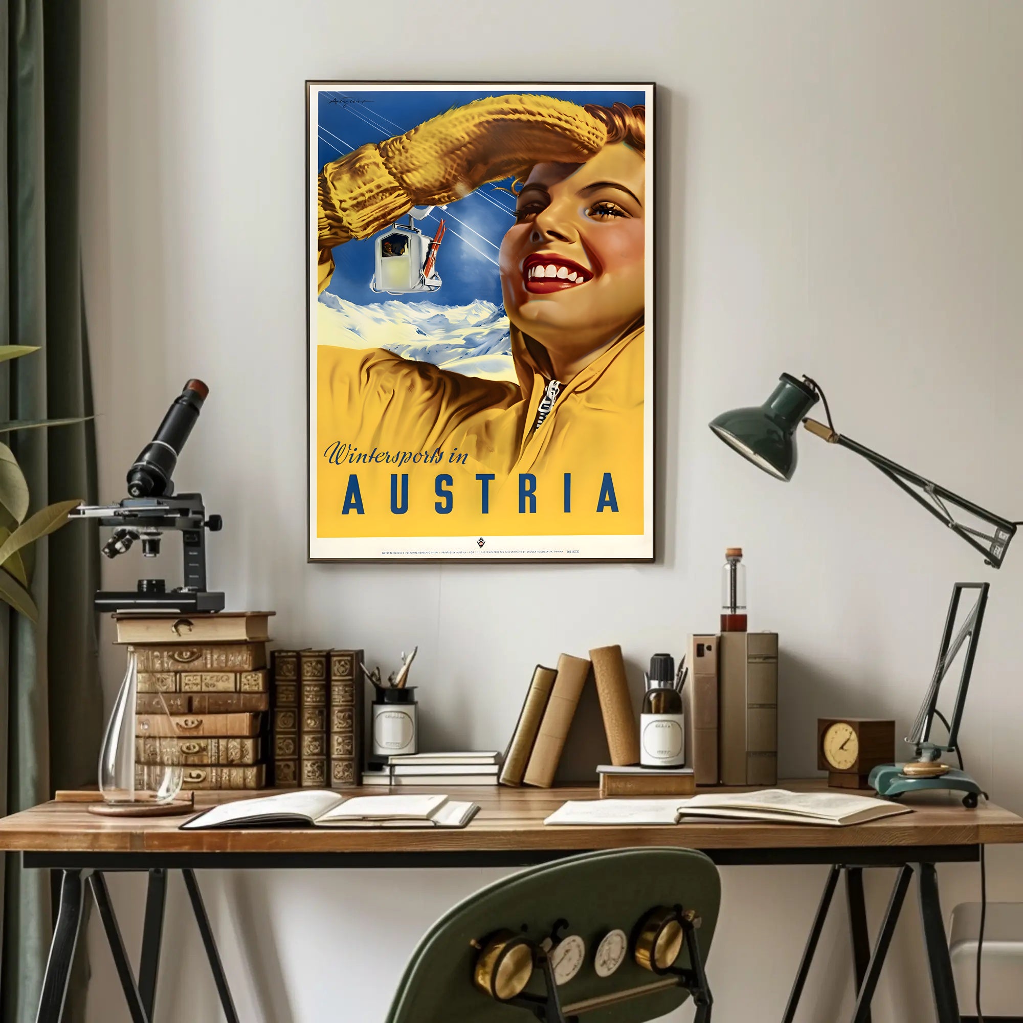Austria Winter Sports Travel Poster PosterGoat