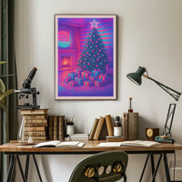 Neon Christmas Celebration Poster