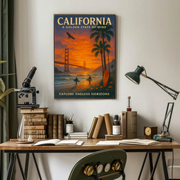 California A Golden State Of Mind Poster