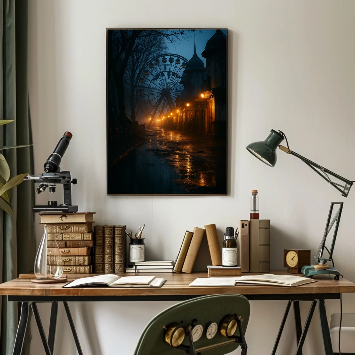 Eerie Carnival Night Poster
