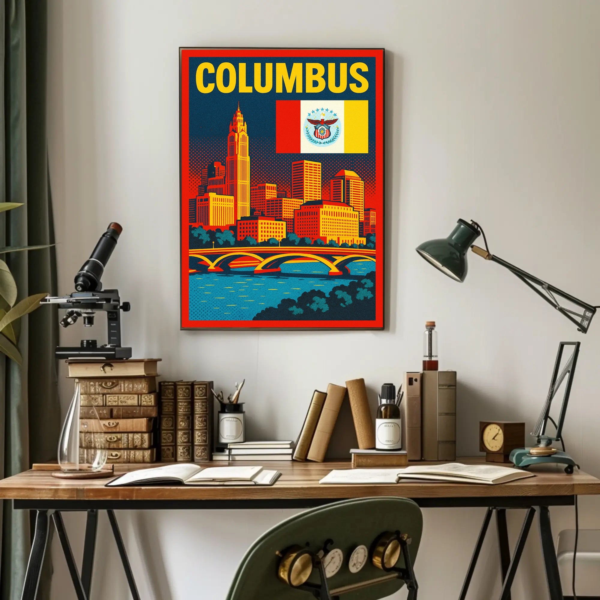 Columbus Cityscape Poster PosterGoat