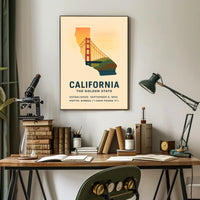 California Vintage Style Art Poster - Cultural or Heritage Poster