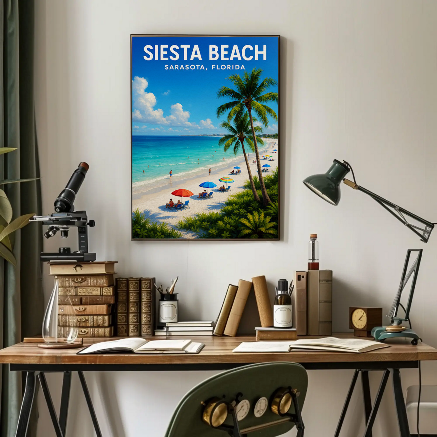 Siesta Beach Sarasota Florida Palm Coast Poster Poster
