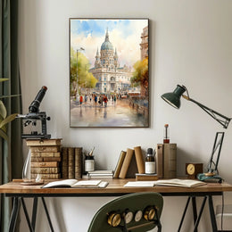 European Cathedral Historical Architecture Travel Poster