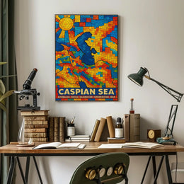 Caspian Sea Mosaic Poster