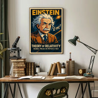 Einstein Relativity Vintage Scientific Decor Poster