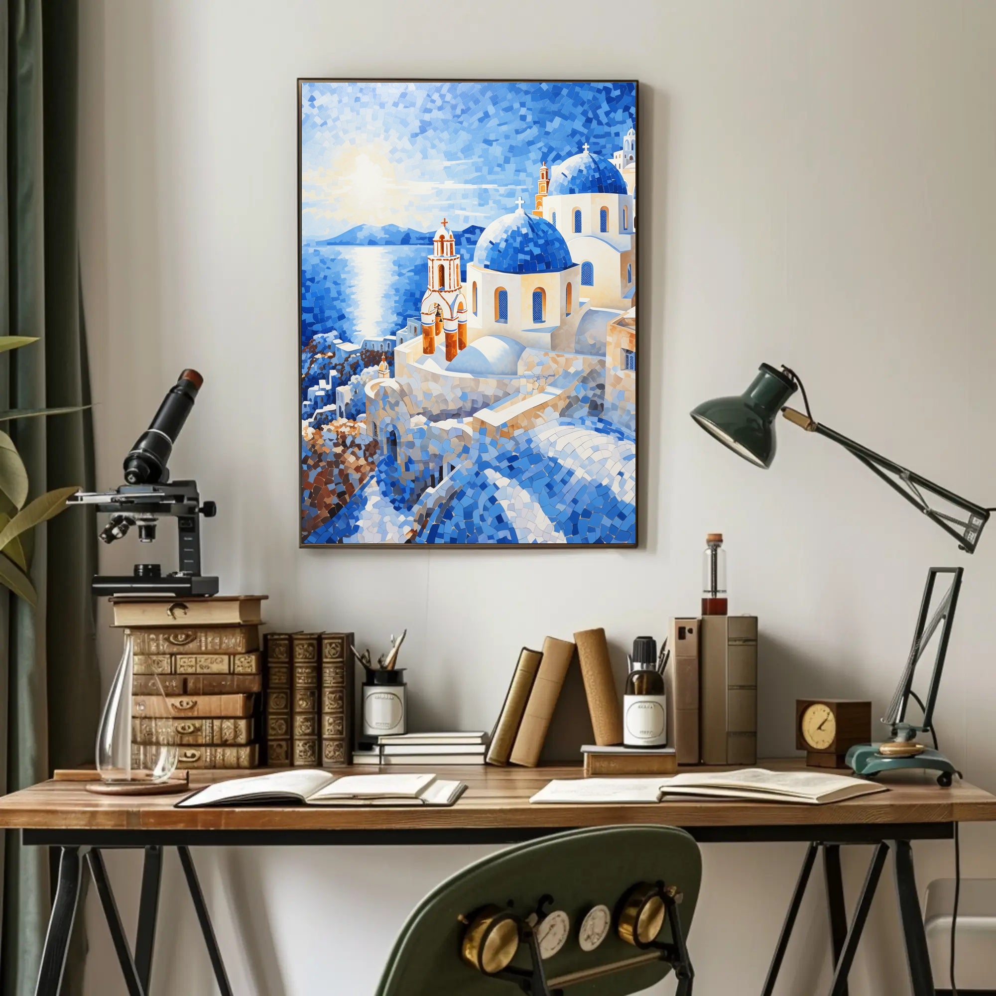 Santorini Mosaic Poster