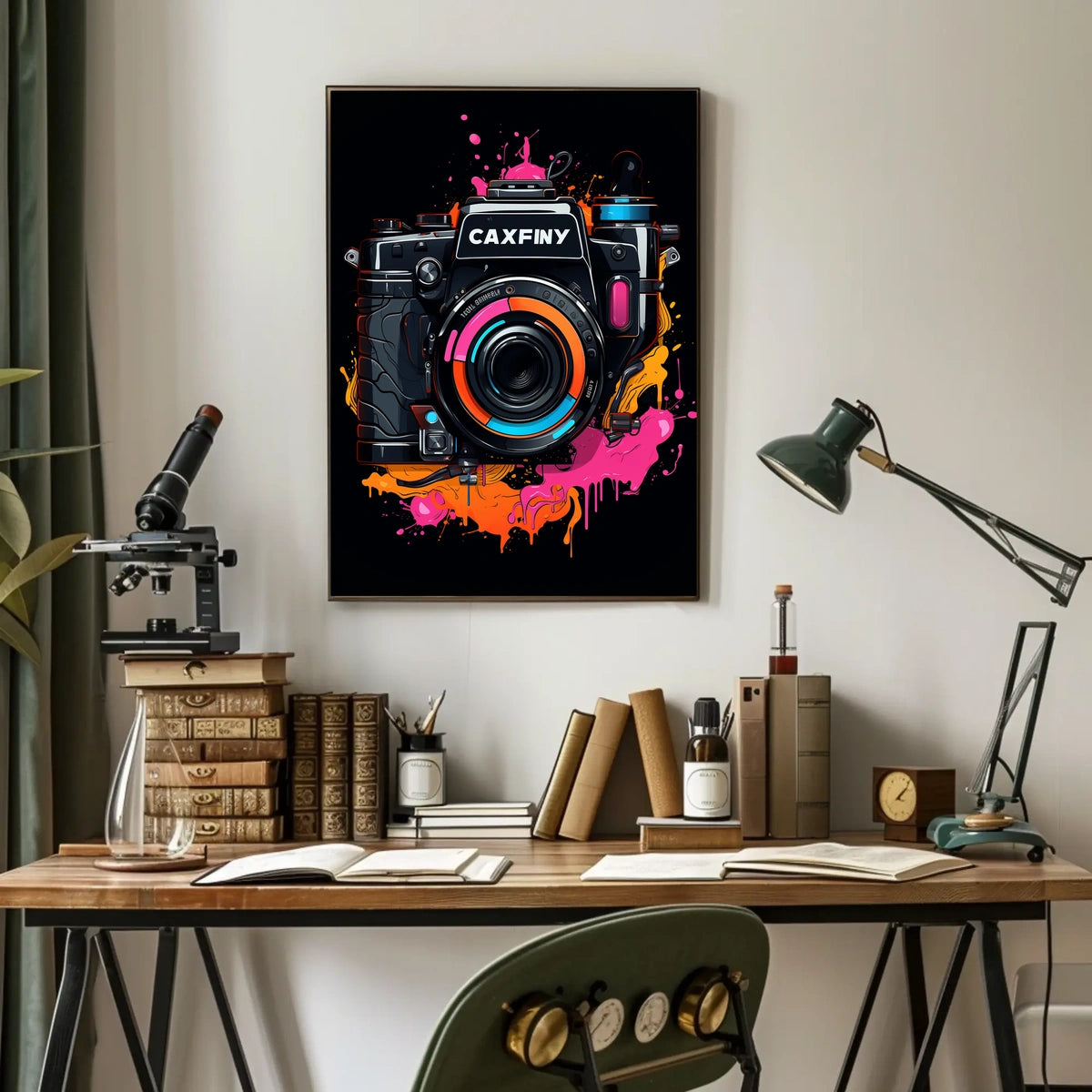 Vibrant Camera Art Poster