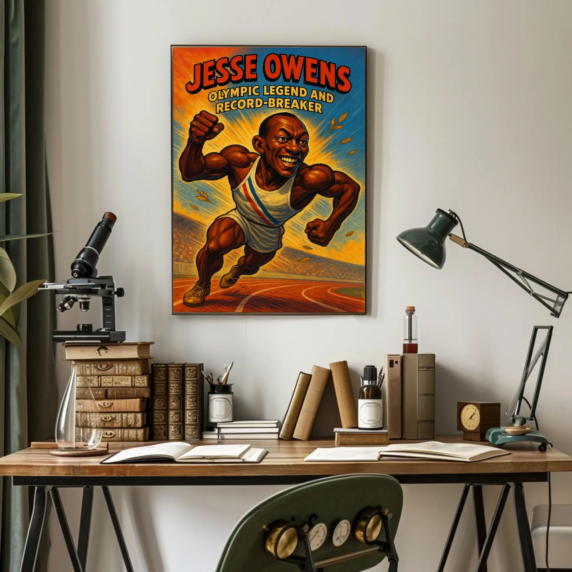 Olympic Legend Athletic Excellence Vintage Sports Poster