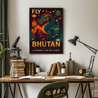Bhutan Spirit Adventure Travel Poster PosterGoat