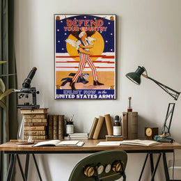 Patriotic Uncle Sam Military Recruitment Poster