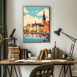 Gothenburg Cityscape Travel Poster