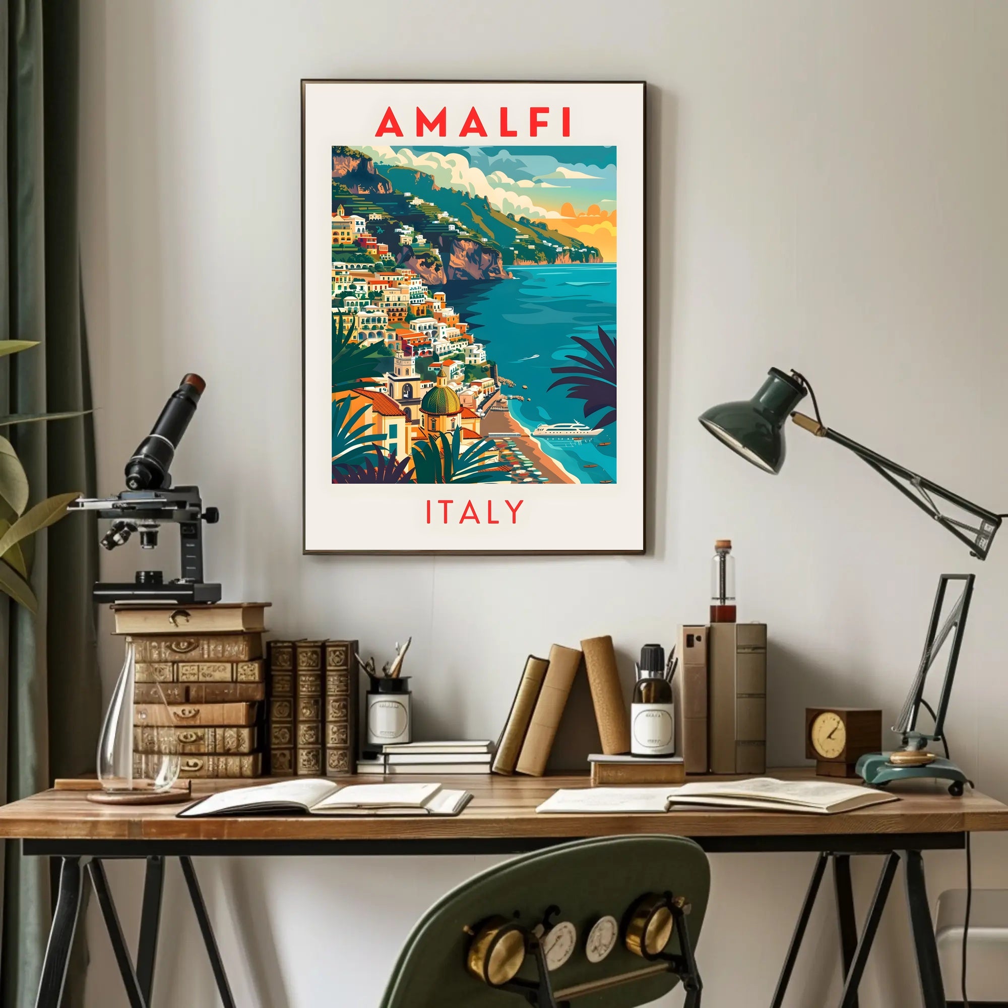 Amalfi Coast Travel Poster