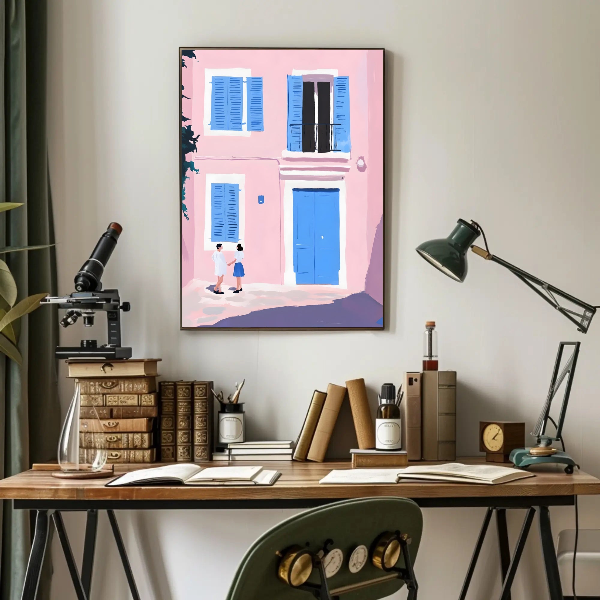 Serene Street Scene Poster Wall Art Print