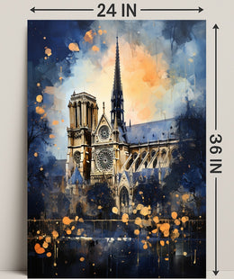 Notre-Dame Cathedral A Splash Of Color Poster