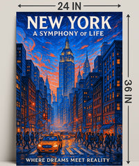 New York A Symphony of Life Poster PosterGoat