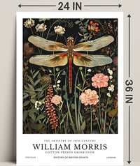 William Morris Dragonfly Textile Art Artistic Poster