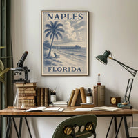 Naples Florida Poster Wall Art 18x24 Gulf Coast Beach Town