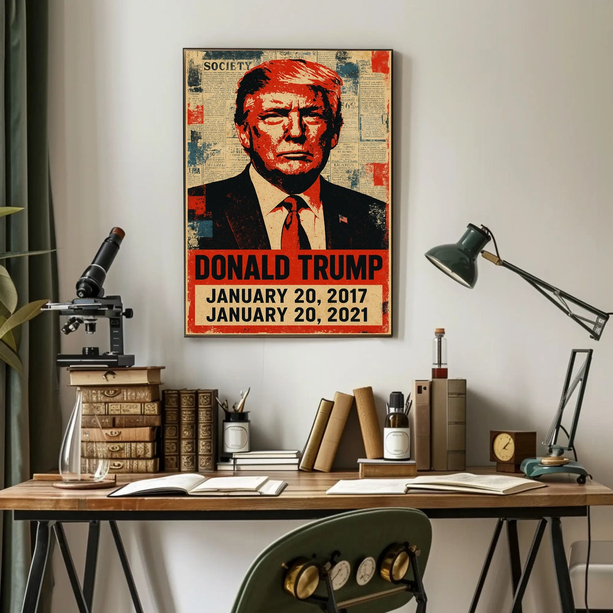 Donald Trump 45th President of the United States Street Art Mashup Poster